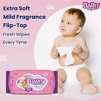 Babit Baby Wet Wipes with Lid- Enriched with Aloe Vera  Soft Touch Cleansing|Mild  Effective pack of 1-thumb2