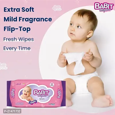 Babit Baby Wet Wipes with Lid- Enriched with Aloe Vera  Soft Touch Cleansing|Mild  Effective pack of 1-thumb3