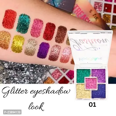 Fashion Glitter Eyeshadow (01) Five Shades pack of 1-thumb0