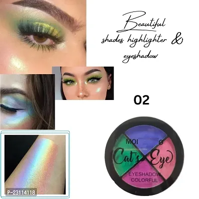 Cat's Eyes Four Beautiful Shades (02)Highlighter  Eyeshadow pack of 1