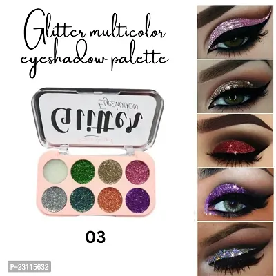 Glitter Multicolor Eight shades (03) Eyeshadow palette pack of 1