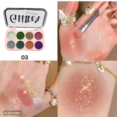 Glitter Multicolor Eight shades (03) Eyeshadow palette pack of 1