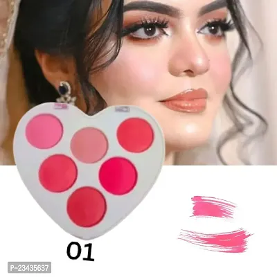 Blush Love 6 Shades  (01) Blusher Palette  pack of 1