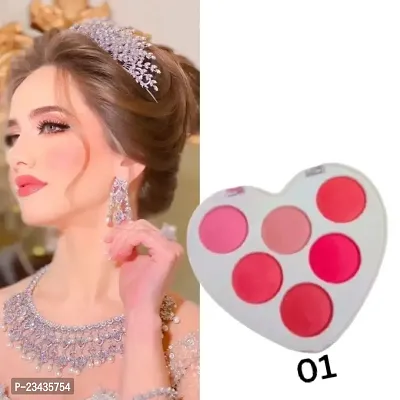 Blush Love 6 Shades  (01) Blusher Palette  pack of 1