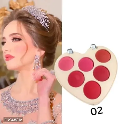 Blush Love 6 Shades  (02) Blusher Palette  pack of 1