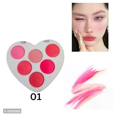 Blush Love 6 Shades  (01) Blusher Palette  pack of 1