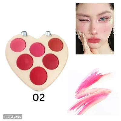 Blush Love 6 Shades  (02) Blusher Palette  pack of 1