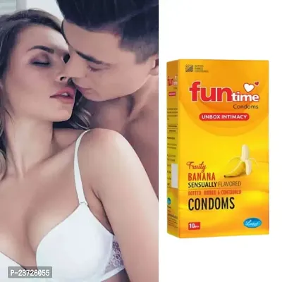 Fun time  Banana Sensually  Flavored Condoms  Pack of 1