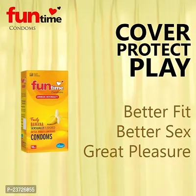 Fun time  Banana Sensually  Flavored Condoms  Pack of 1-thumb2