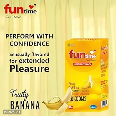 Fun time Banana Sensually  Flavored Condoms Pack of 1