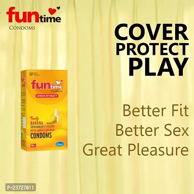 Funtime Dotted, Ribbed & Contoured Hazelnut Flavored Condom