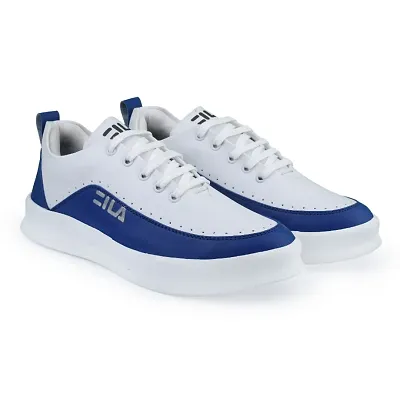 Comfortable Synthetic Self Design Casual Lace Up Sneakers For Men