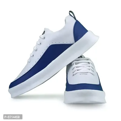 Comfortable Synthetic Self Design Casual Lace Up Sneakers For Men-thumb2