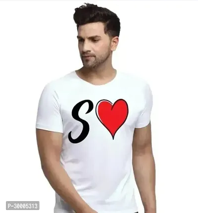 Reliable White Cotton Blend Printed T-Shirt For Men