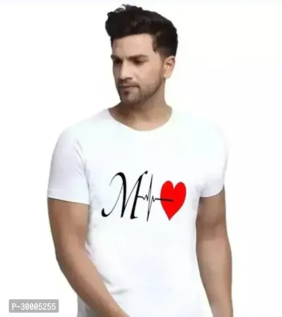 Reliable White Cotton Blend Printed T-Shirt For Men-thumb0