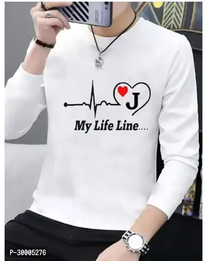 Reliable White Cotton Blend Printed T-Shirt For Men-thumb0