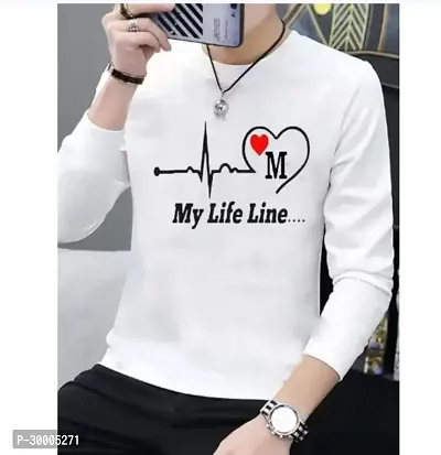 Reliable White Cotton Blend Printed T-Shirt For Men-thumb0