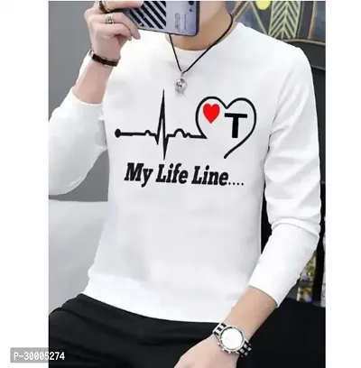 Reliable White Cotton Blend Printed T-Shirt For Men-thumb0