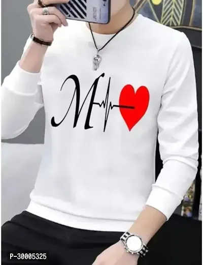 Reliable White Cotton Blend Printed T-Shirt For Men-thumb0