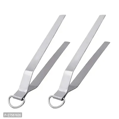 Durable Combo Of Pack Of 2, Stainless Steel Chimta For Roti Chapati Chimta Tong For Chapati Tong Set Of Pack Of 2-thumb0