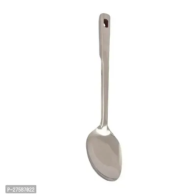 Stainless Steel Cooking Spoon, Silver Pack Of 1