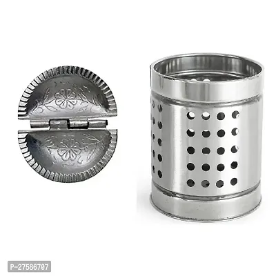 Aluminum Gujiya Mold Sancha With Stainless Steel Cutlery Holder Pack Of 2-thumb0