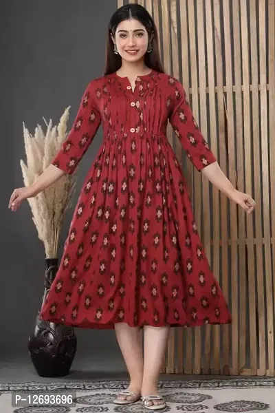 Stylish Fancy Viscose Rayon Anarkali Kurta For Women-thumb0