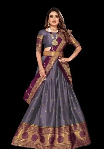 Stylish Art Silk Jacquard Lehenga Cholis for Women