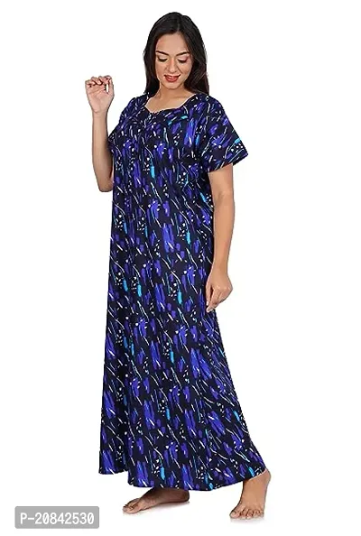 Elegant Multicoloured Cotton Printed Nighty For Women