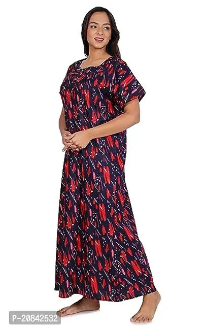 Elegant Multicoloured Cotton Printed Nighty For Women