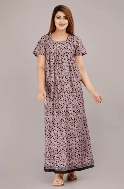 Cotton Printed Nighty/Night Gown