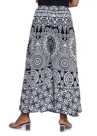 SHREE VITTHAL Women's Cotton Printed Black  White Palazzo-thumb1