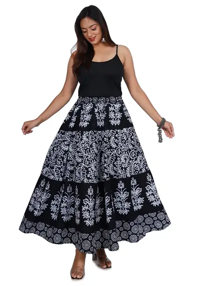 Trendy Women's Rayon Printed Skirts