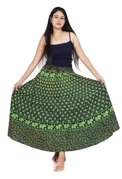 Trendy Women's Cotton Printed Skirts