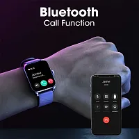 BLACK ,T 500 SMART WATCH 2024 latest version / Full Touch Screen Bluetooth Smartwatch with Body Temperature, Heart Rate  Oxygen Monitor Compatible with All 3G/4G/5G Android  iOS-thumb2