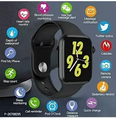 New BLACK ,T 500 SMART WATCH 2024/ latest version Full Touch Screen Bluetooth Smartwatch with Body Temperature, Heart Rate  Oxygen Monitor Compatible with All 3G/4G/5G Android  iOS-thumb0
