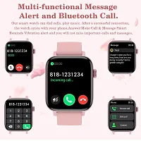 New PINK /SMART WATCH/ 2024 latest version /T500 Full Touch Screen Bluetooth Smartwatch with Body Temperature, Heart Rate  Oxygen Monitor Compatible with All 3G/4G/5G Android  iOS-thumb2