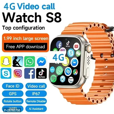 T 800 /orange SMART WATCH 2024 latest version Full Touch Screen Bluetooth Smartwatch with Body Temperature, Heart Rate  Oxygen Monitor Compatible with All 3G/4G/5G Android  iOS-thumb2