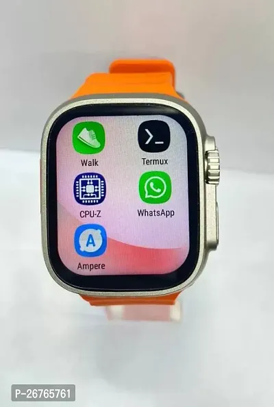 T 800 orange SMART WATCH /2024 latest version Full Touch Screen Bluetooth Smartwatch with Body Temperature, Heart Rate  Oxygen Monitor Compatible with All 3G/4G/5G Android  iOS-thumb2