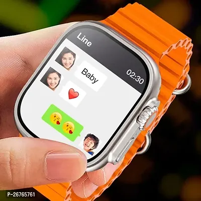 T 800 orange SMART WATCH /2024 latest version Full Touch Screen Bluetooth Smartwatch with Body Temperature, Heart Rate  Oxygen Monitor Compatible with All 3G/4G/5G Android  iOS-thumb3