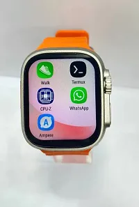T 800 orange- SMART WATCH 2024 latest version Full Touch Screen Bluetooth Smartwatch with Body Temperature, Heart Rate  Oxygen Monitor Compatible with All 3G/4G/5G Android  iOS-thumb2