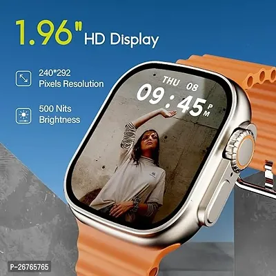 T 800- orange SMART WATCH 2024 latest version Full Touch Screen Bluetooth Smartwatch with Body Temperature, Heart Rate  Oxygen Monitor Compatible with All 3G/4G/5G Android  iOS-thumb4