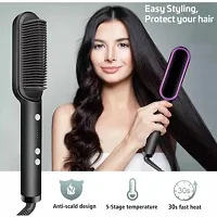 Hair Straightener- Comb Brush For Men  Women, Hair Straightening and Smoothing Comb, Electric Hair Brush, Straightener Comb, PTC Technology Electric Straightener with 5 Temperature Control-thumb3