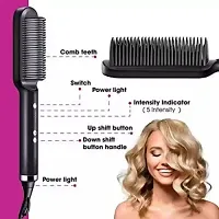 Hair Straightener- Comb Brush For Men  Women, Hair Straightening and Smoothing Comb, Electric Hair Brush, Straightener Comb, PTC Technology Electric Straightener with 5 Temperature Control-thumb4