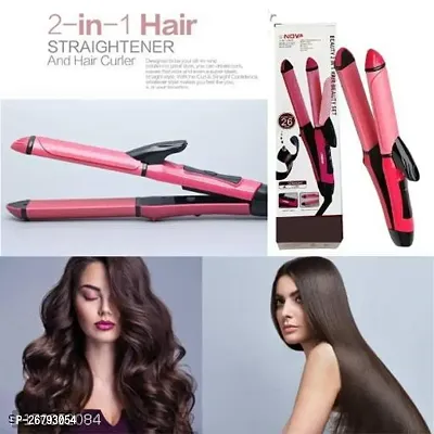 2-in-1 Ceramic Plate -Essential Combo Beauty Set of Hair Straightener and hair curler for women-thumb2