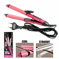 2-in-1, Ceramic Plate Essential Combo Beauty Set of Hair Straightener and hair curler for women-thumb3