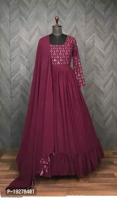 Stylish Women Georgette Kurti with Dupatta-thumb2