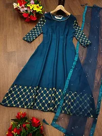 Stylish Women Georgette Kurti with Dupatta-thumb2