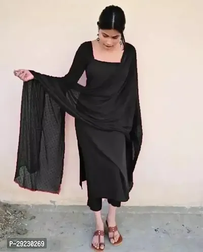 Women Stylish Straight Kurta Bottom with Dupatta-thumb0