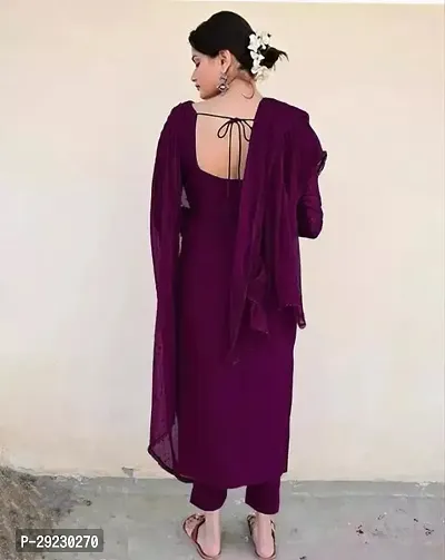 Women Stylish Straight Kurta Bottom with Dupatta-thumb3